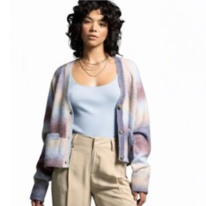 Weekend Los Angeles “Brina” Cardigan In Bailey Stripe Size XL New!